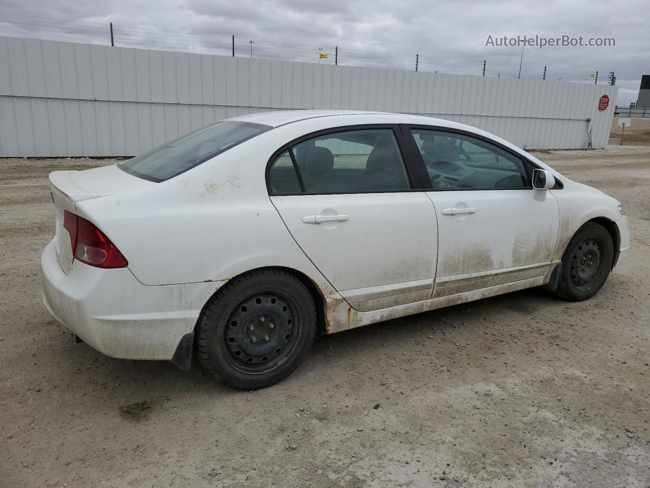 2008 Honda Civic Lx White vin: 2HGFA165X8H022726