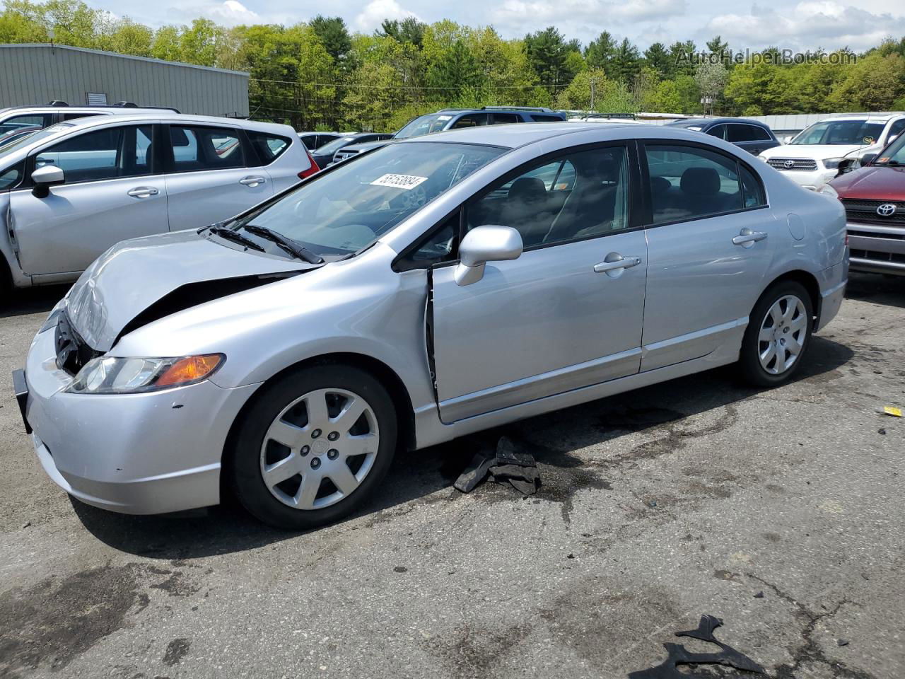 2008 Honda Civic Lx Silver vin: 2HGFA165X8H321536