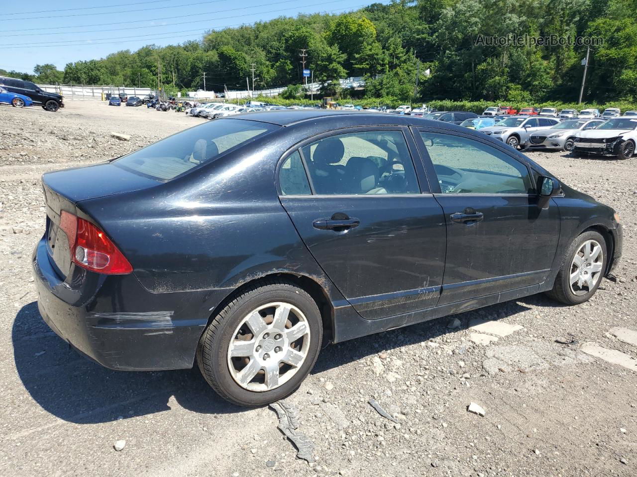 2008 Honda Civic Lx Black vin: 2HGFA165X8H339681