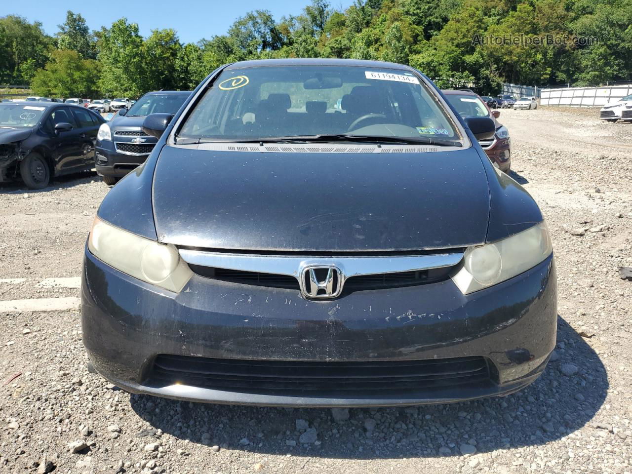 2008 Honda Civic Lx Black vin: 2HGFA165X8H339681