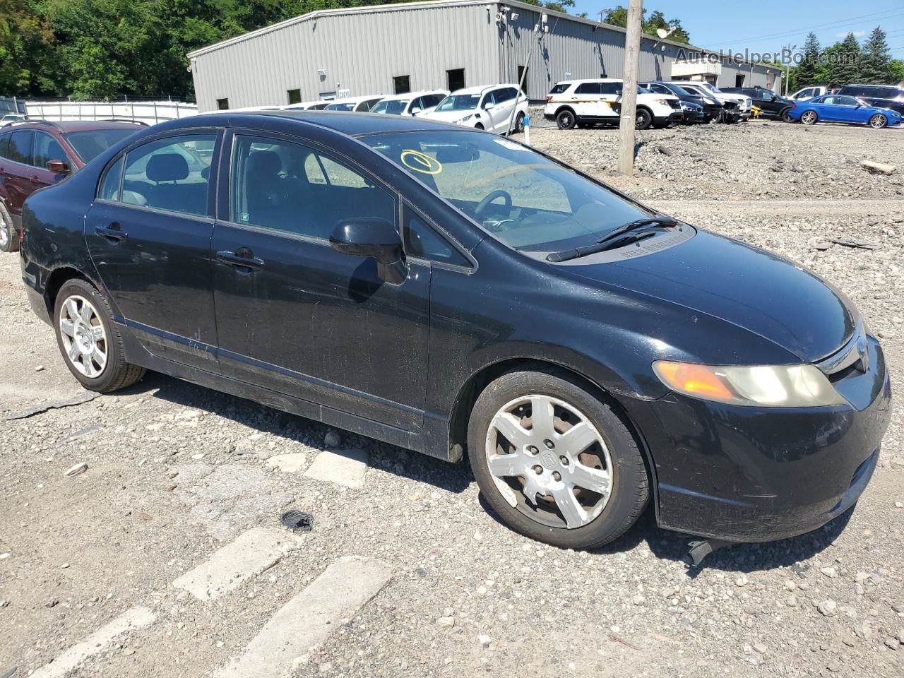 2008 Honda Civic Lx Black vin: 2HGFA165X8H339681