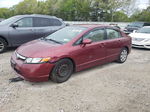 2008 Honda Civic Lx Red vin: 2HGFA165X8H523647