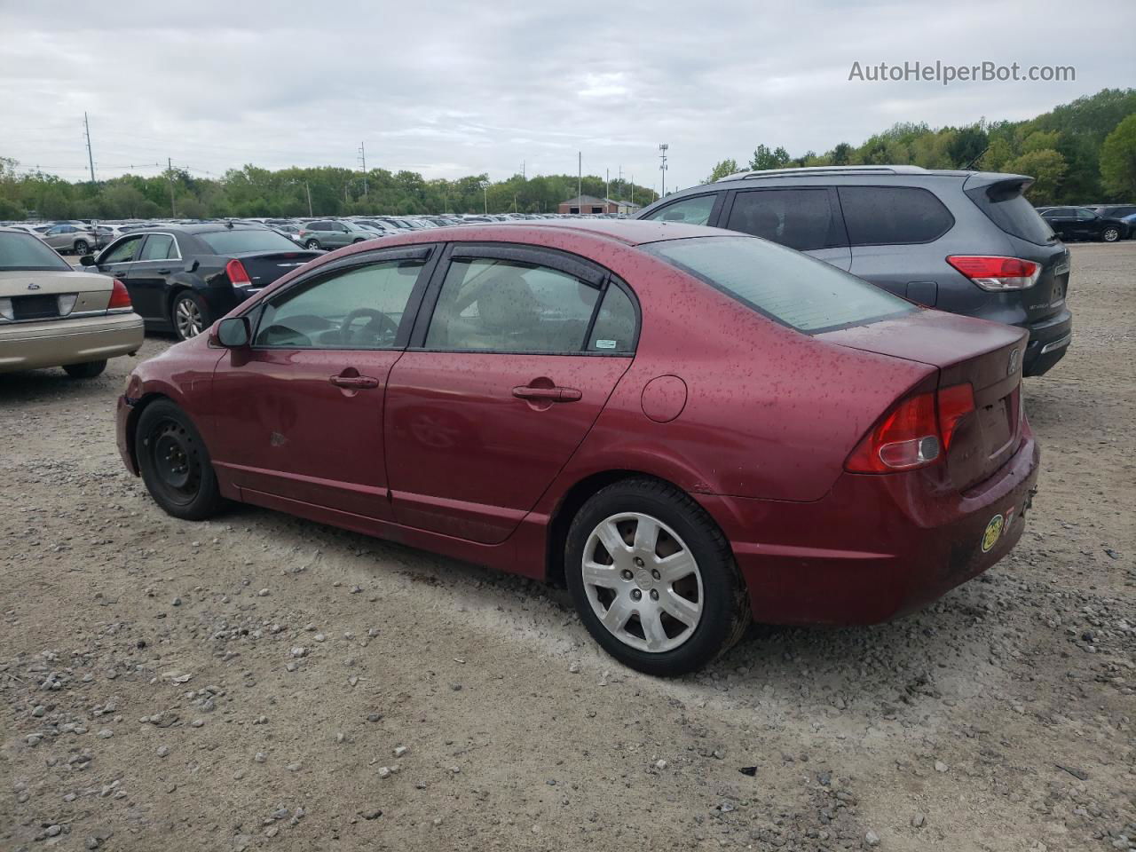 2008 Honda Civic Lx Red vin: 2HGFA165X8H523647