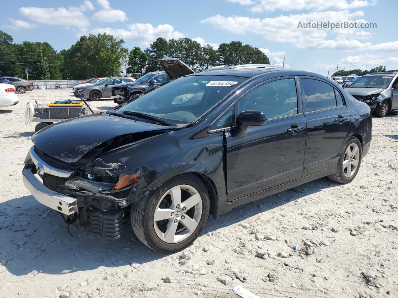 2008 Honda Civic Ex Black vin: 2HGFA16818H527385