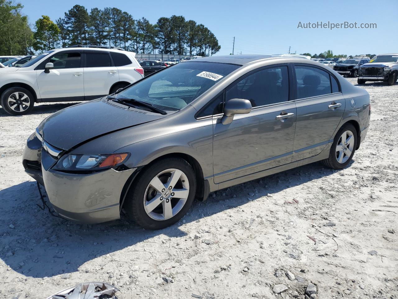 2008 Honda Civic Ex Gray vin: 2HGFA16828H502298