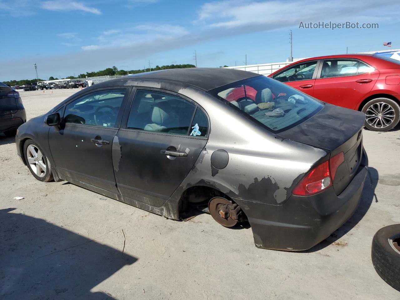 2008 Honda Civic Ex Gray vin: 2HGFA16828H507176