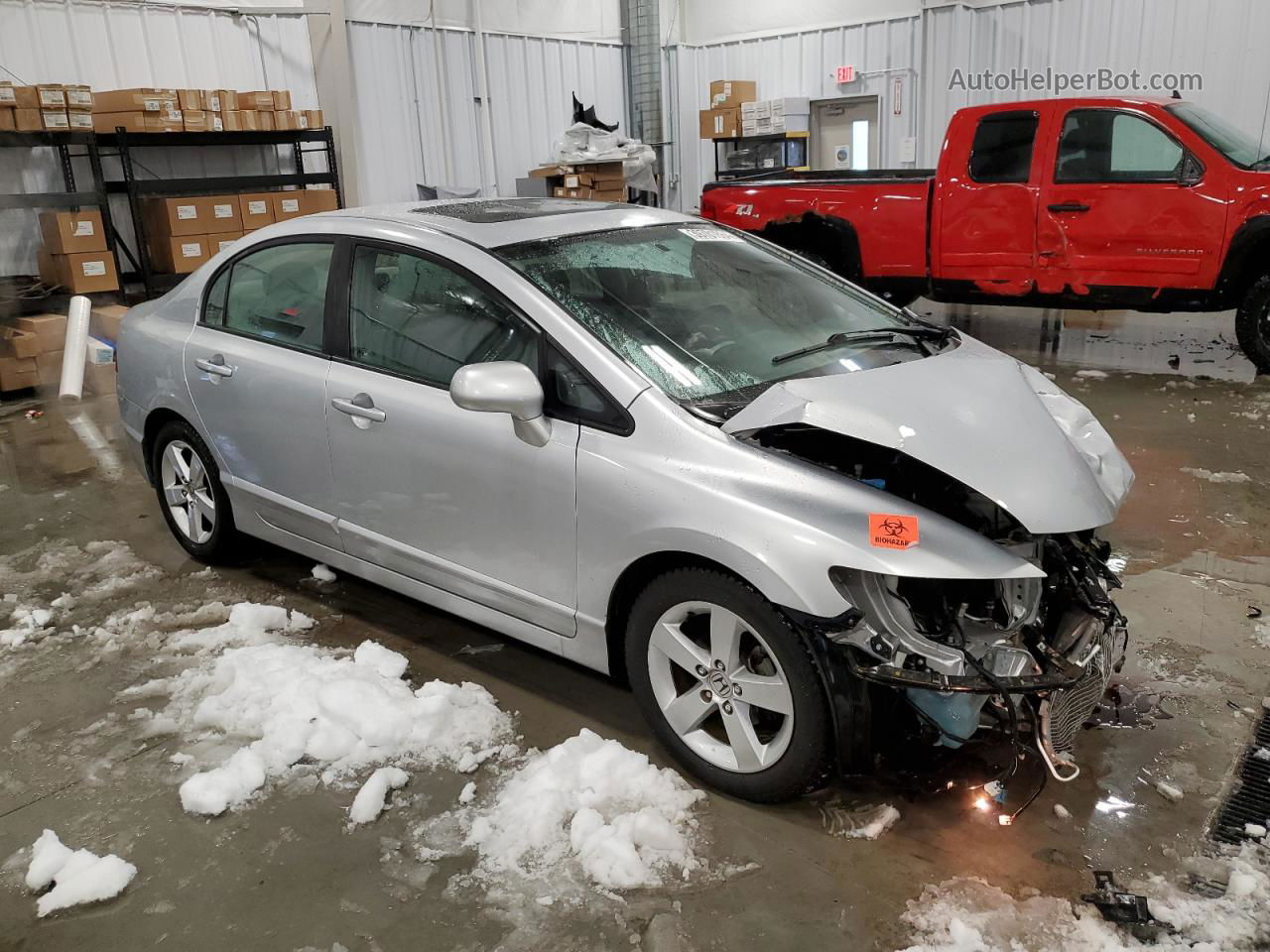 2008 Honda Civic Ex Silver vin: 2HGFA16838H515142