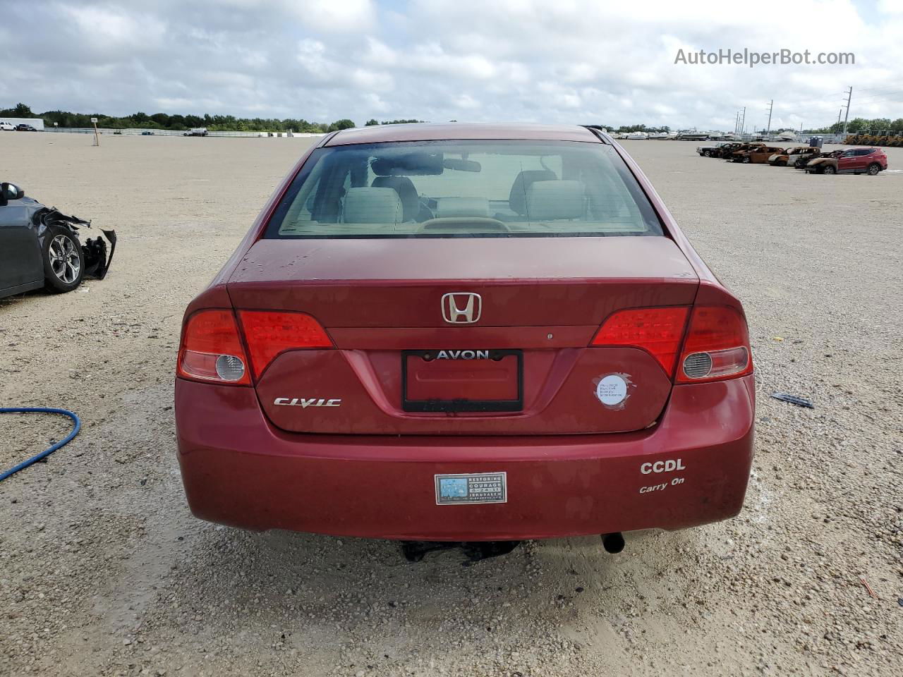 2006 Honda Civic Ex Burgundy vin: 2HGFA16846H500243