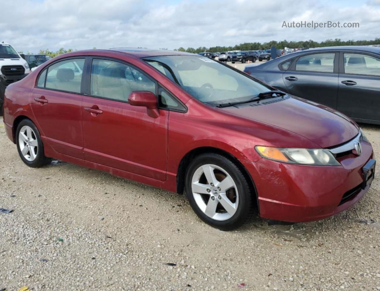 2006 Honda Civic Ex Burgundy vin: 2HGFA16846H500243