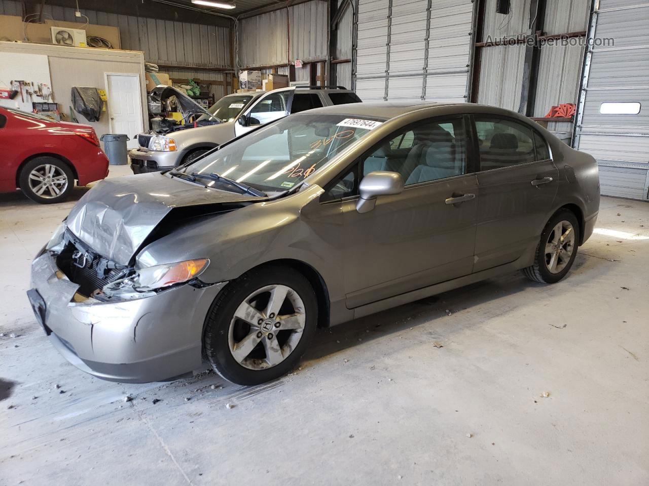 2008 Honda Civic Ex Gray vin: 2HGFA16848H307397