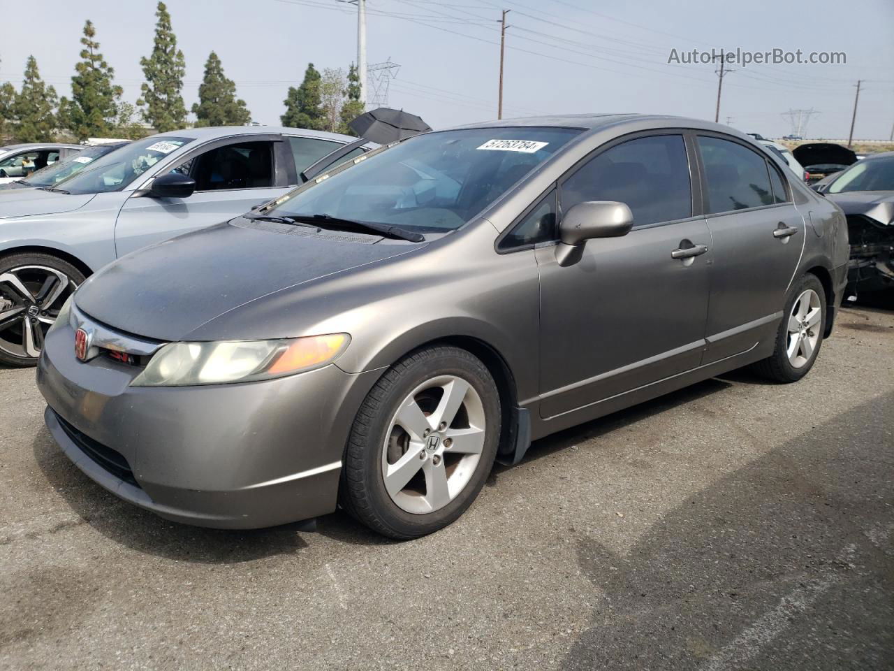 2008 Honda Civic Ex Gray vin: 2HGFA16848H310025