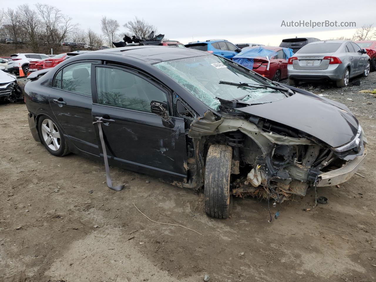 2008 Honda Civic Ex Black vin: 2HGFA16858H355345