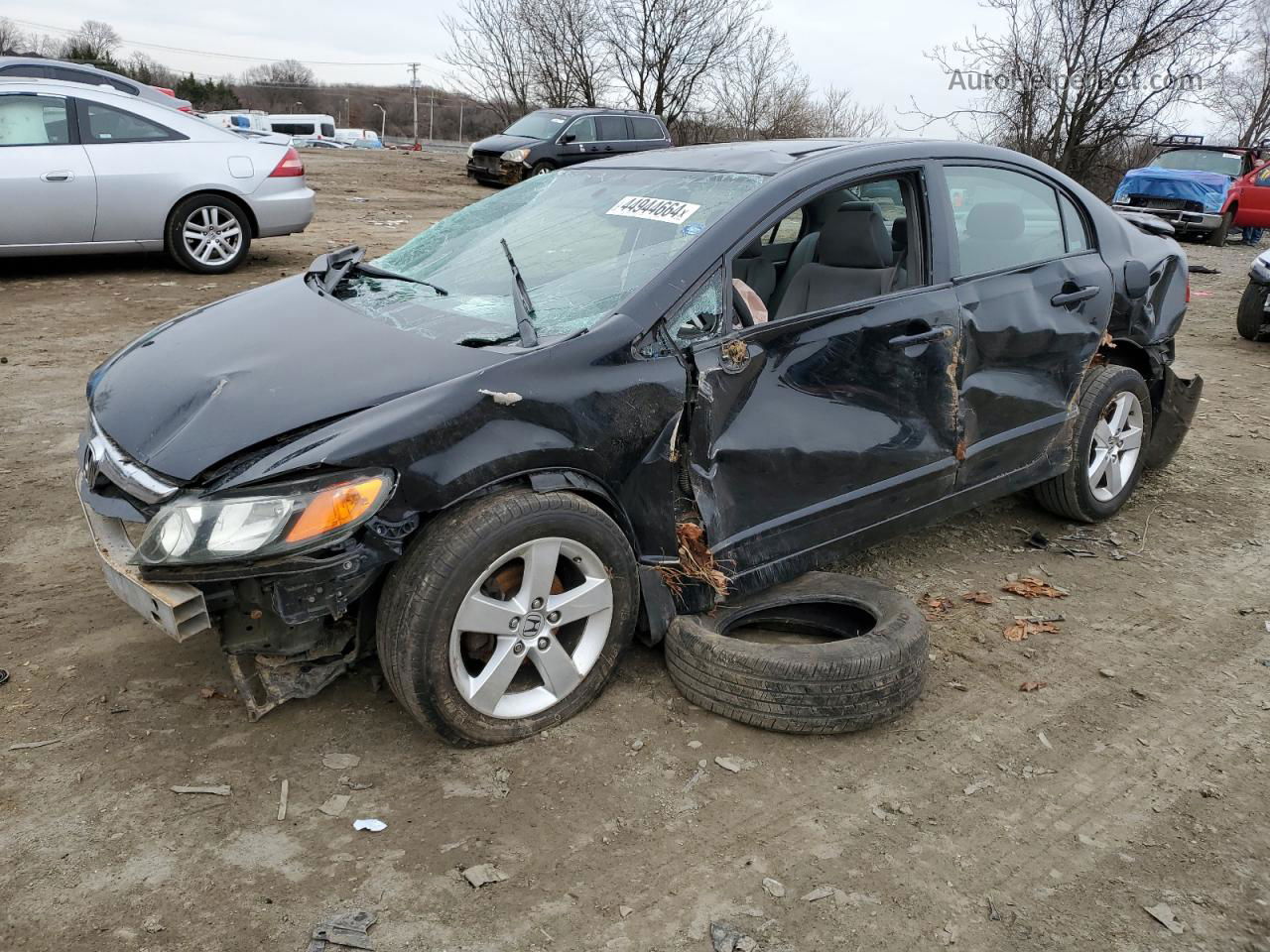 2008 Honda Civic Ex Black vin: 2HGFA16858H355345