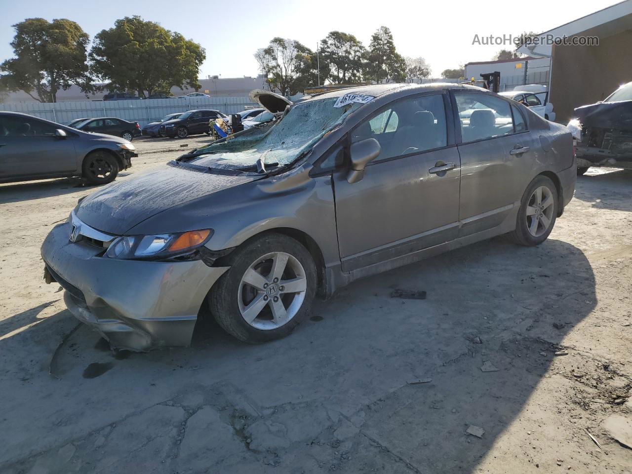 2008 Honda Civic Ex Gray vin: 2HGFA16878H314649