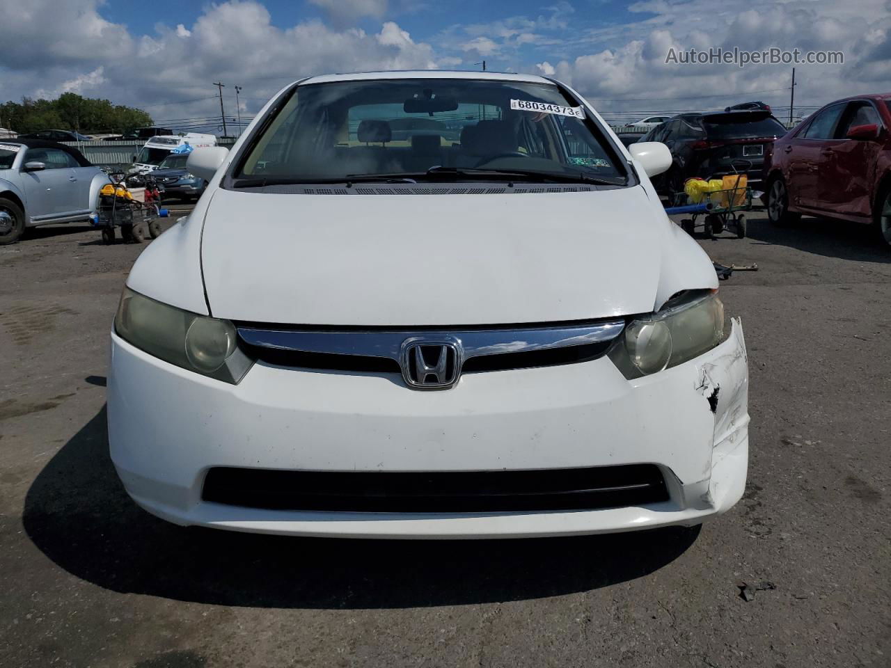 2008 Honda Civic Ex White vin: 2HGFA16898H310103