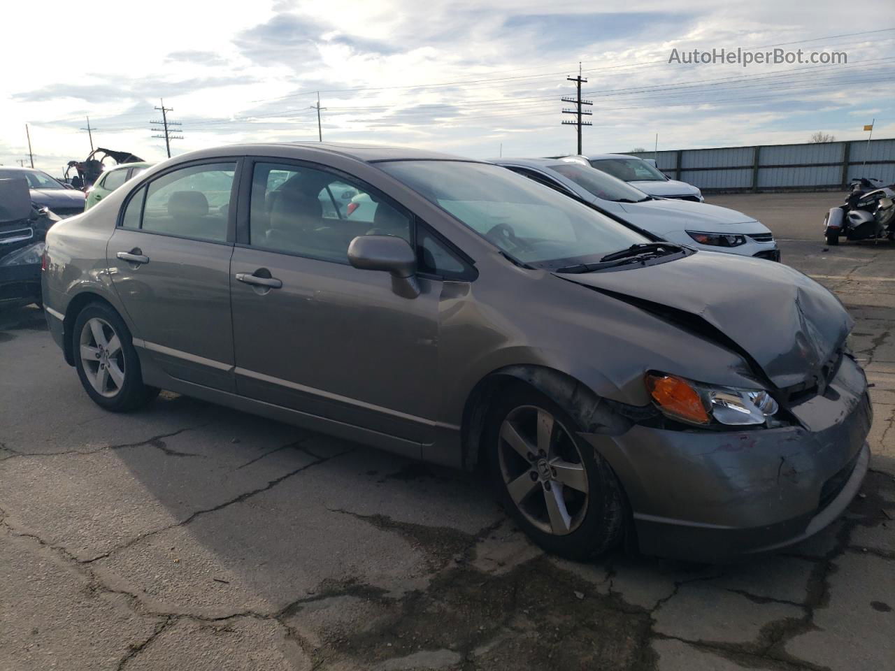 2008 Honda Civic Ex Серый vin: 2HGFA168X8H311566