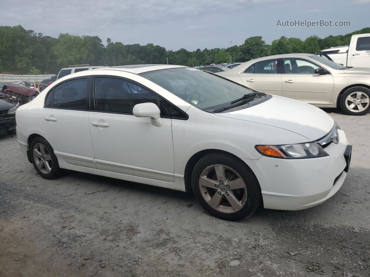 2008 Honda Civic Exl White vin: 2HGFA16918H528349