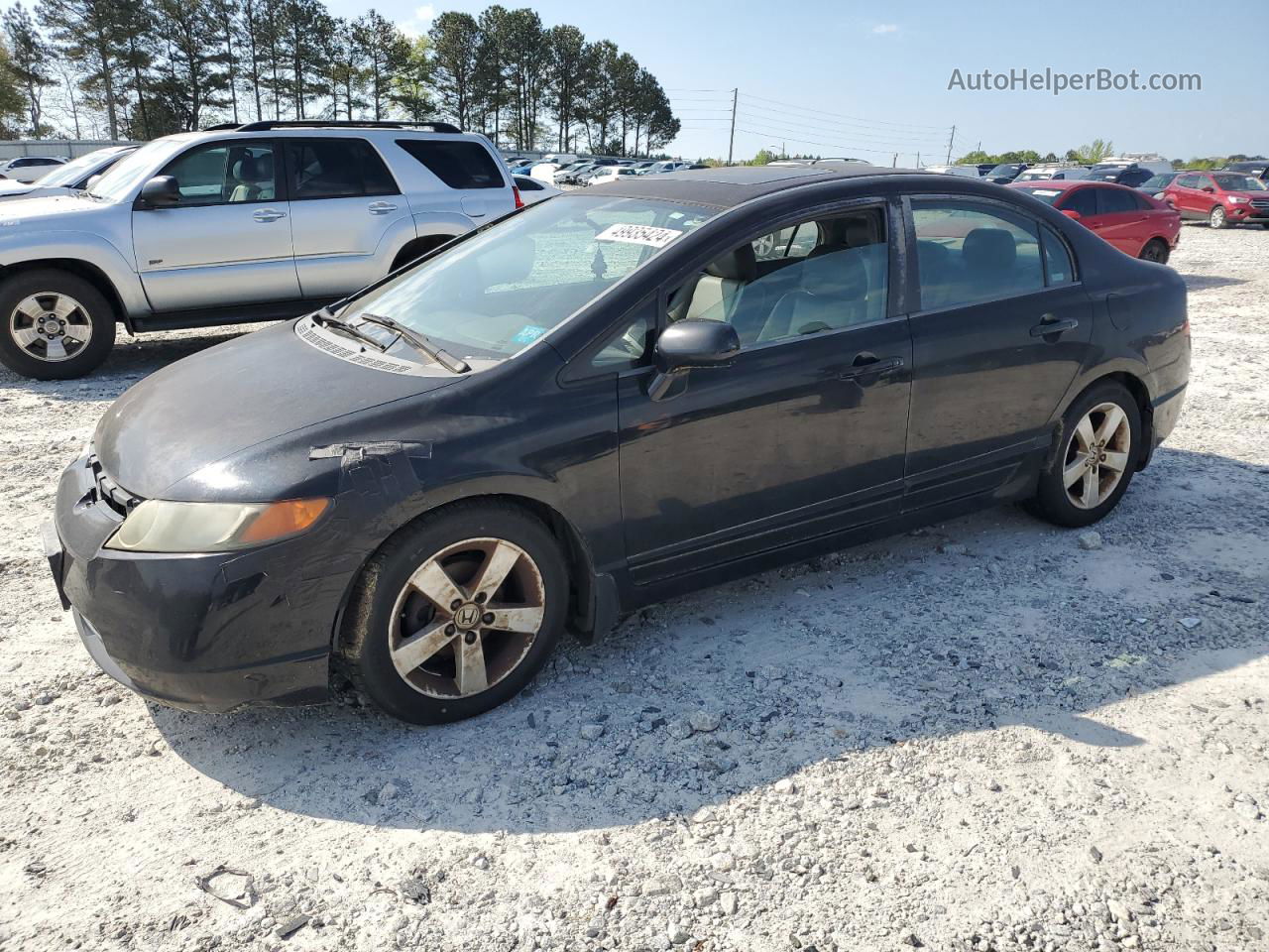 2008 Honda Civic Exl Черный vin: 2HGFA16938H320148