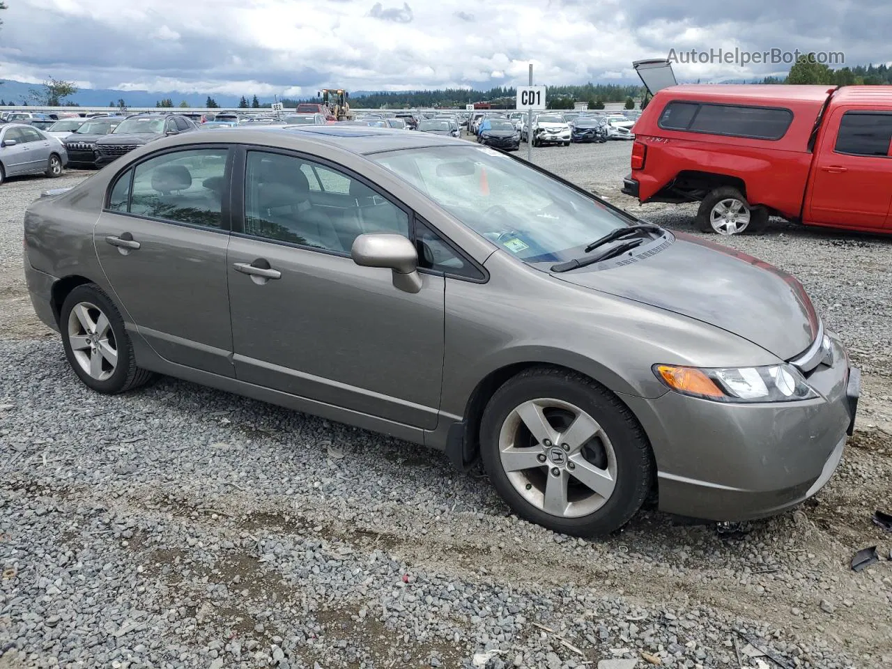 2008 Honda Civic Exl Gray vin: 2HGFA16968H102074