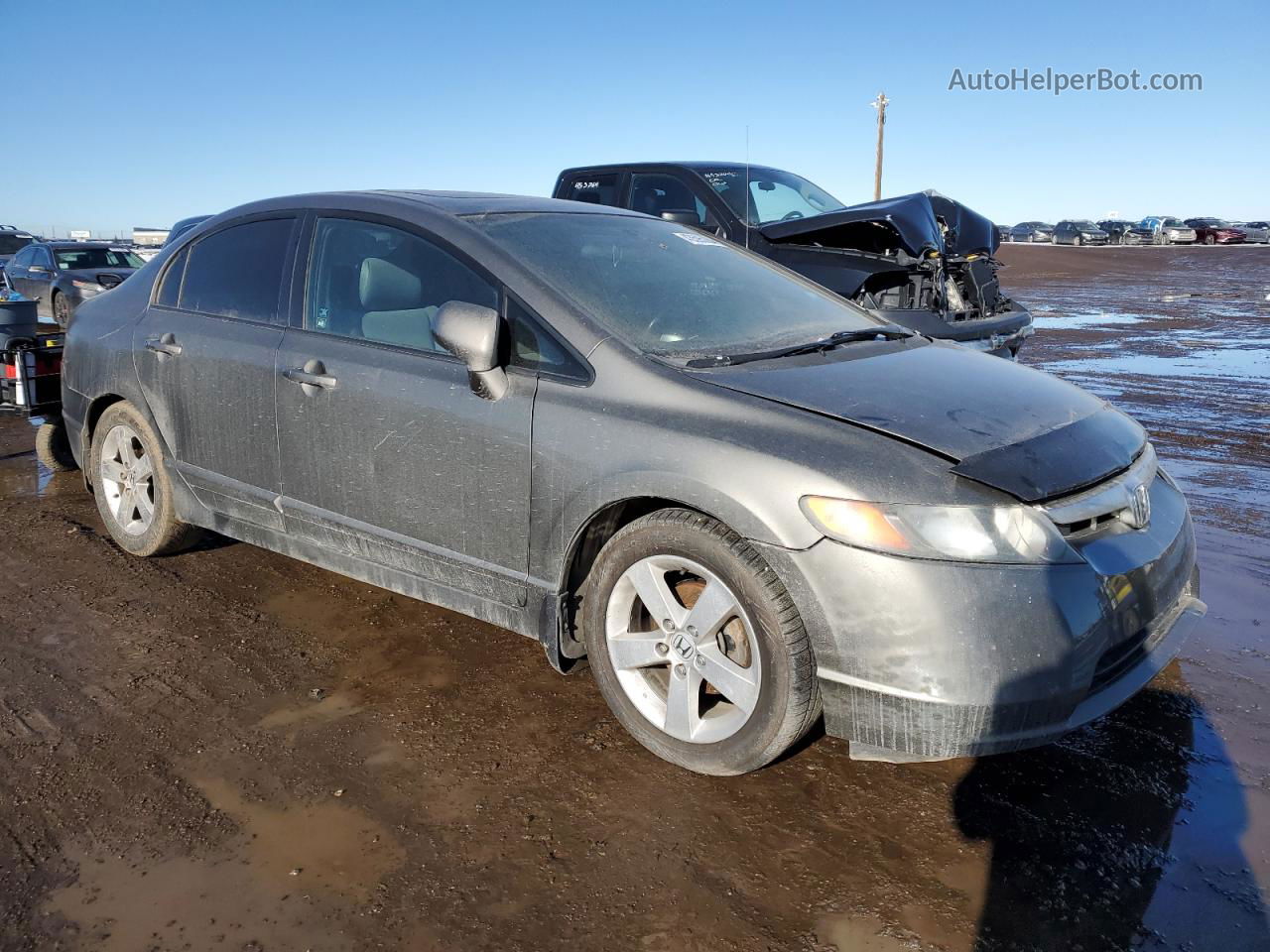 2008 Honda Civic Exl Gray vin: 2HGFA16988H108913