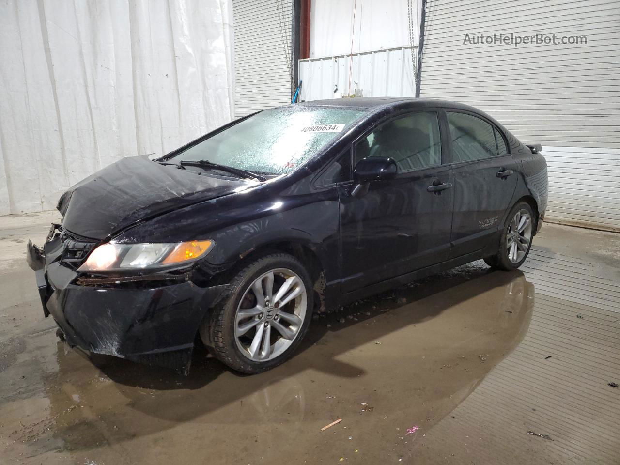 2008 Honda Civic Si Black vin: 2HGFA55518H710218