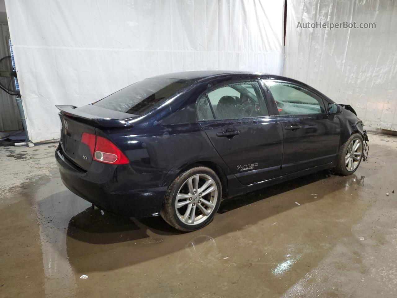 2008 Honda Civic Si Black vin: 2HGFA55518H710218