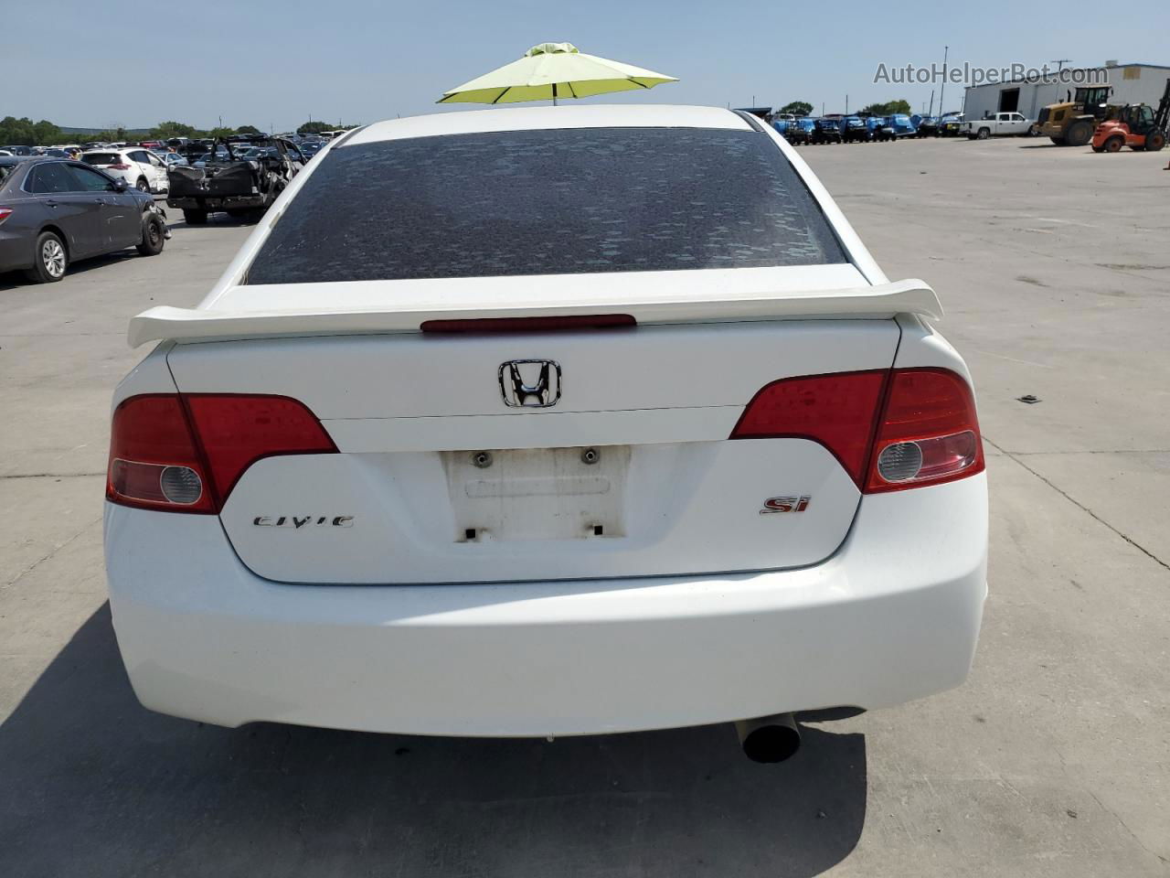 2008 Honda Civic Si White vin: 2HGFA55538H704808