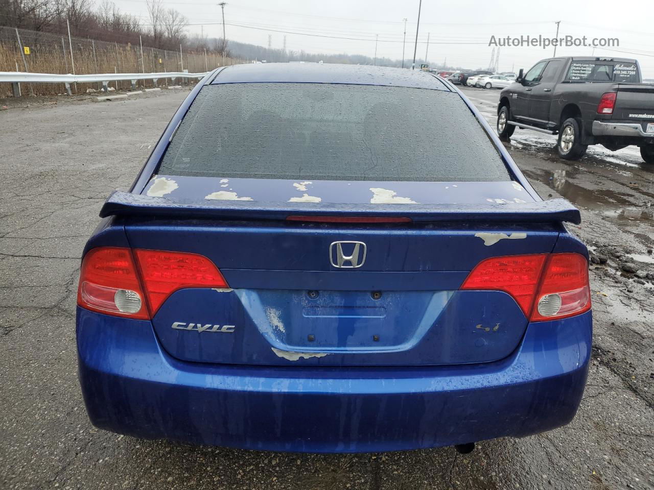 2008 Honda Civic Si Синий vin: 2HGFA55548H702291