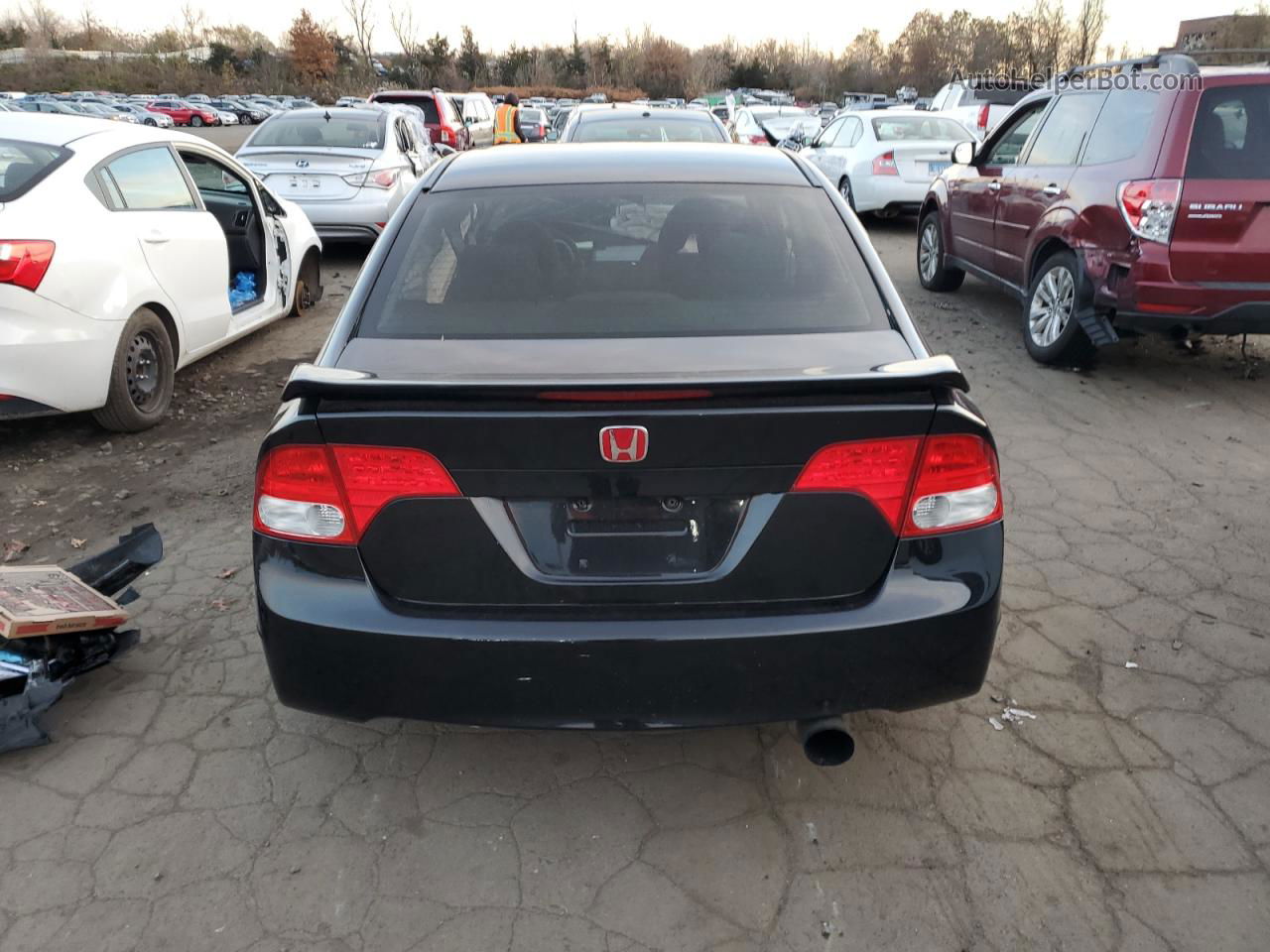 2008 Honda Civic Si Black vin: 2HGFA55548H711900