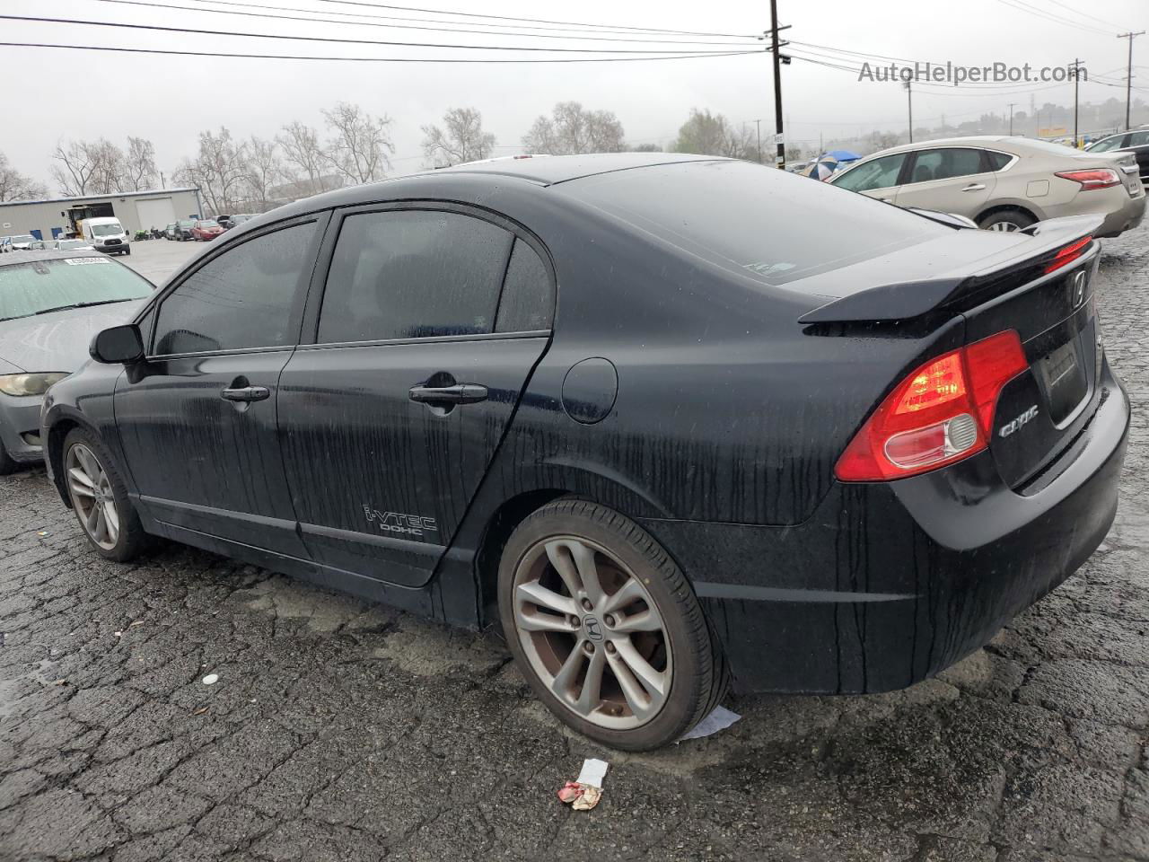 2008 Honda Civic Si Black vin: 2HGFA55588H704206