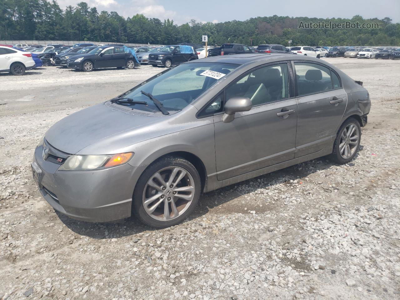 2008 Honda Civic Si Gray vin: 2HGFA555X8H711528