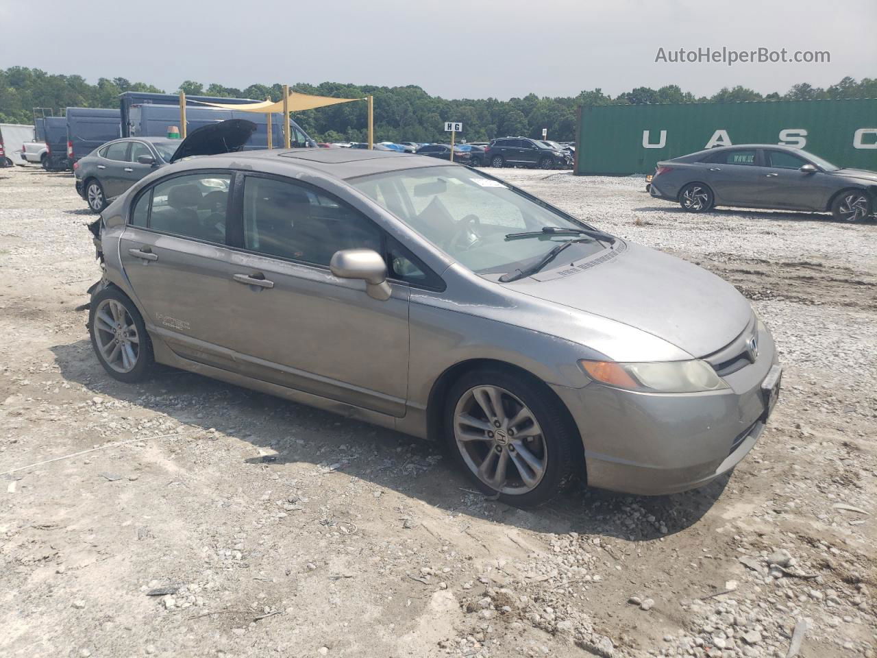 2008 Honda Civic Si Gray vin: 2HGFA555X8H711528