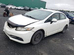 2013 Honda Civic Lx White vin: 2HGFB2E44DH010223