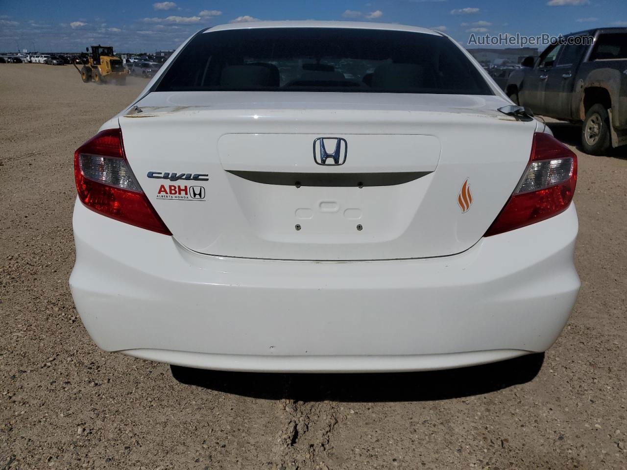 2012 Honda Civic Lx White vin: 2HGFB2E45CH054505