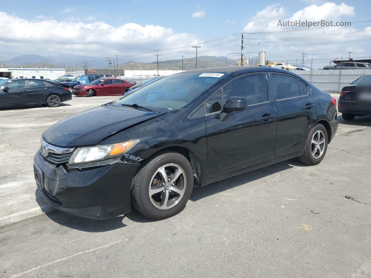 2012 Honda Civic Lx Black vin: 2HGFB2E51CH508970