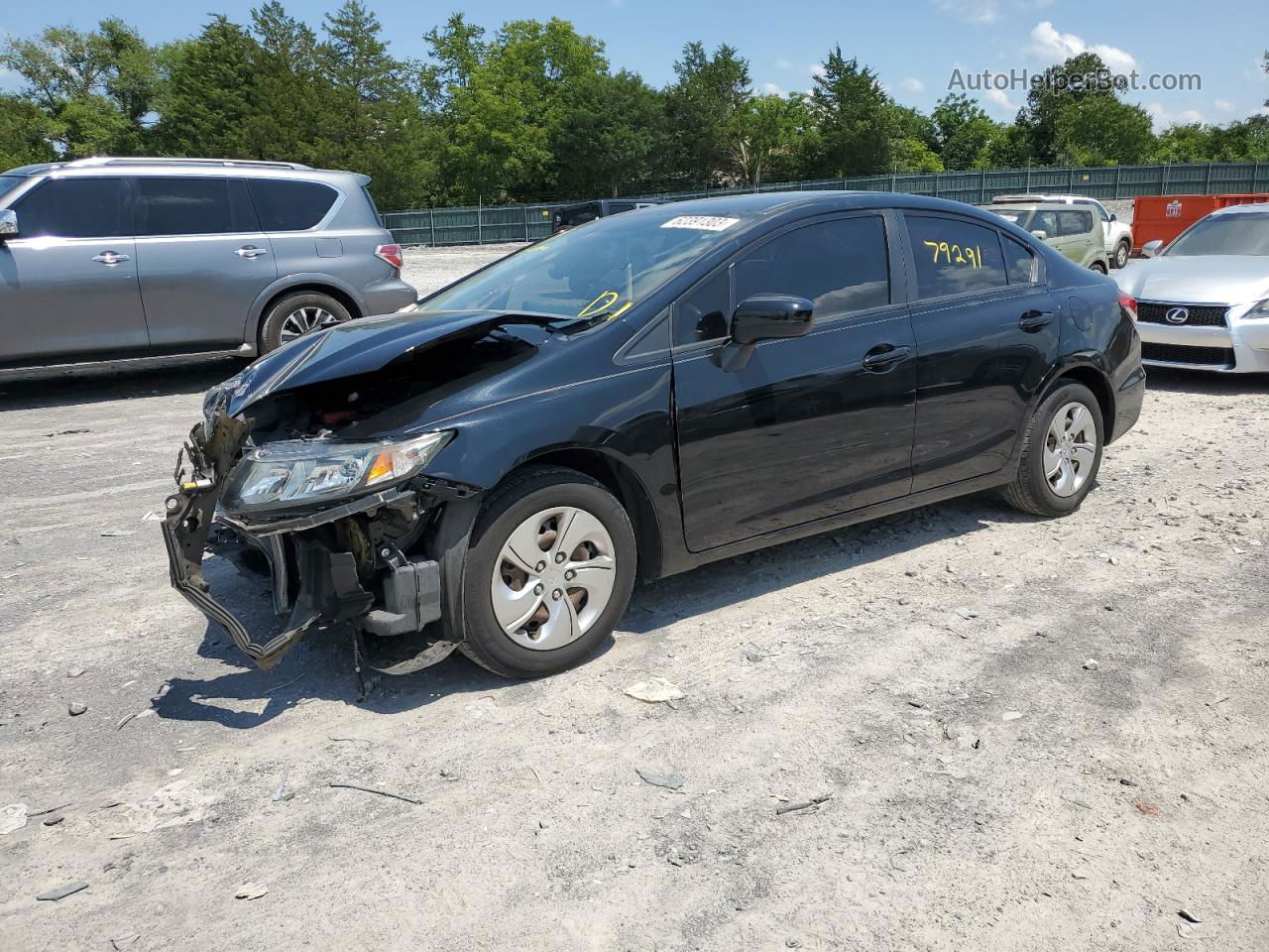 2014 Honda Civic Lx Black vin: 2HGFB2E53EH555999