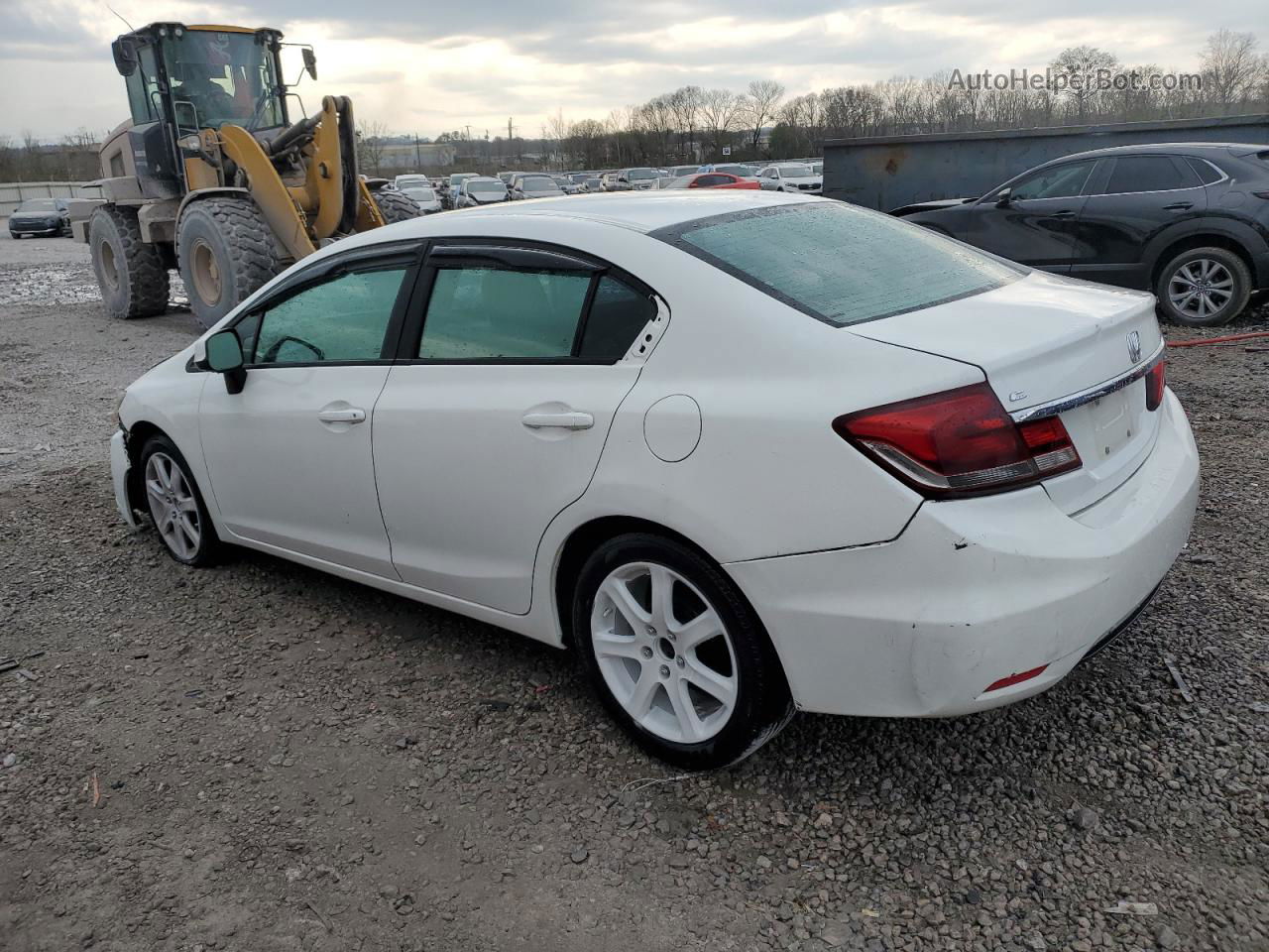 2013 Honda Civic Lx White vin: 2HGFB2E54DH580344