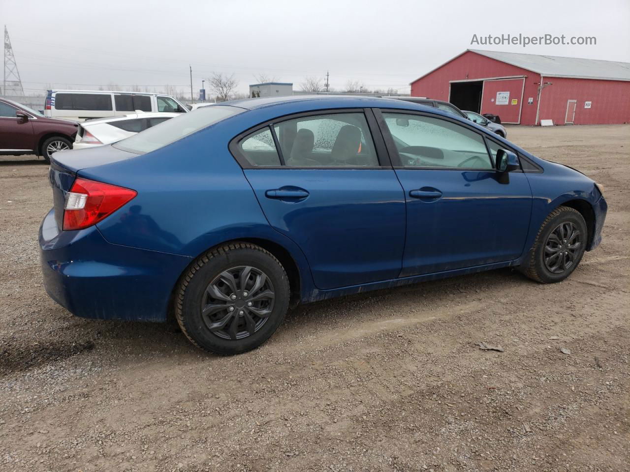 2012 Honda Civic Lx Синий vin: 2HGFB2F40CH024973