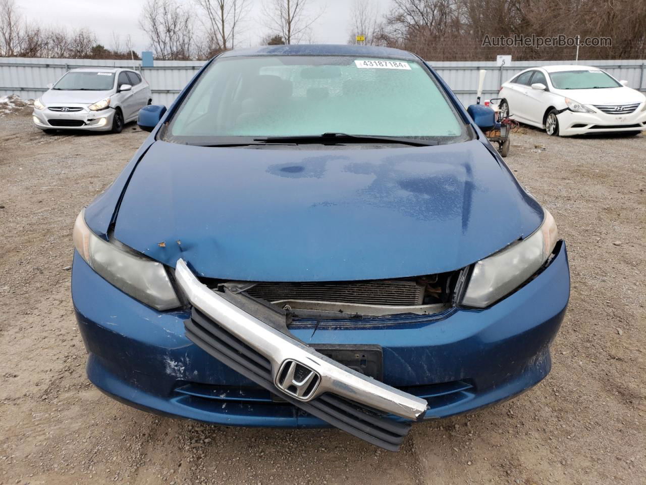 2012 Honda Civic Lx Синий vin: 2HGFB2F40CH024973