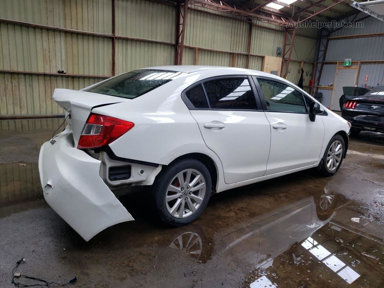 2012 Honda Civic Lx White vin: 2HGFB2F41CH113564