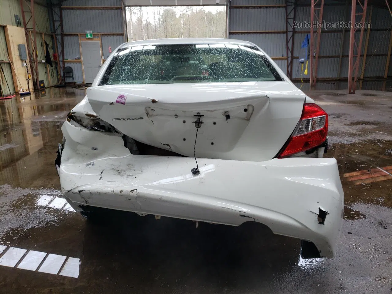 2012 Honda Civic Lx White vin: 2HGFB2F41CH113564