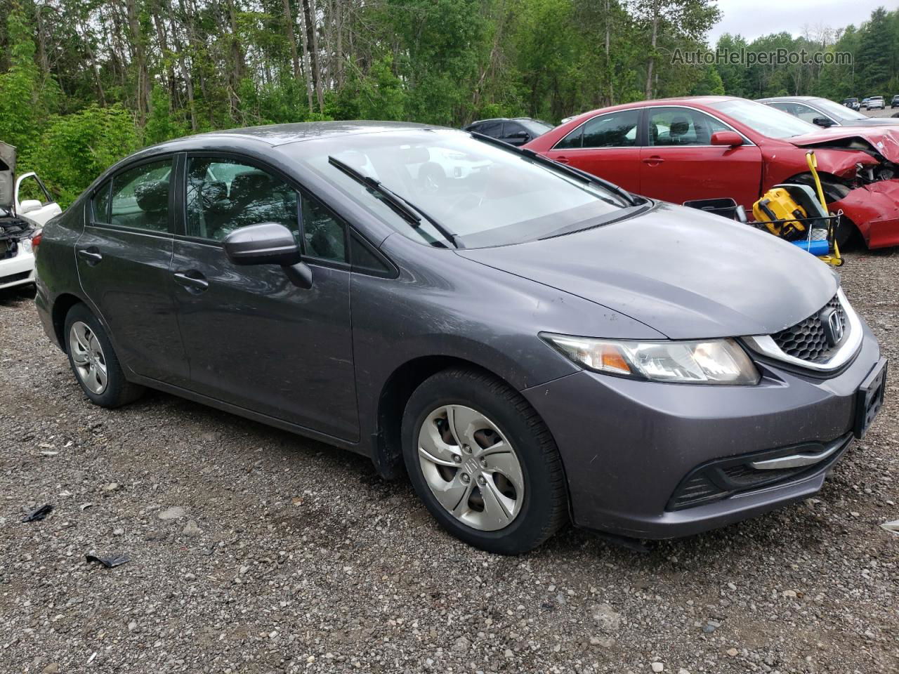 2015 Honda Civic Lx Gray vin: 2HGFB2F41FH043553