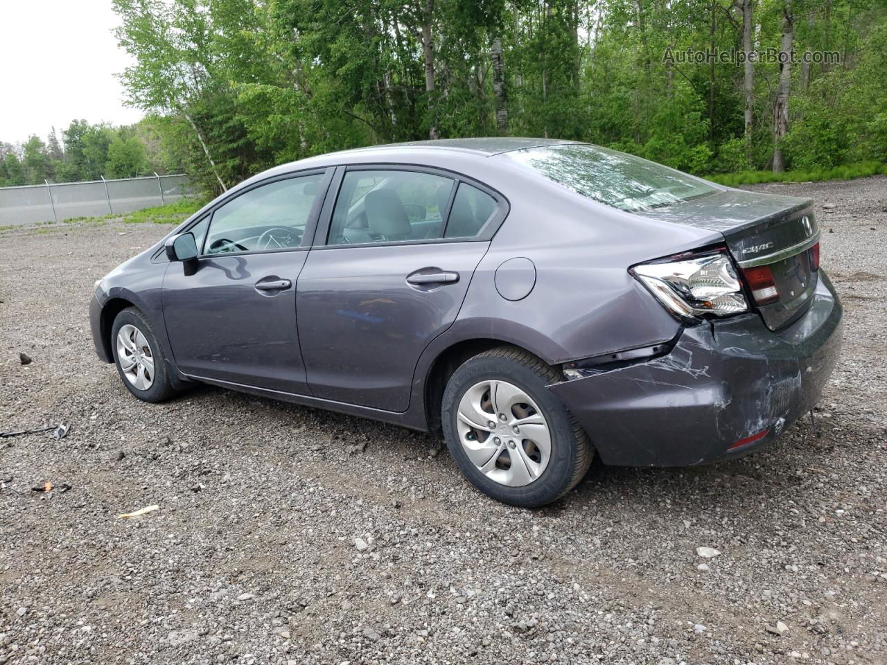 2015 Honda Civic Lx Gray vin: 2HGFB2F41FH043553