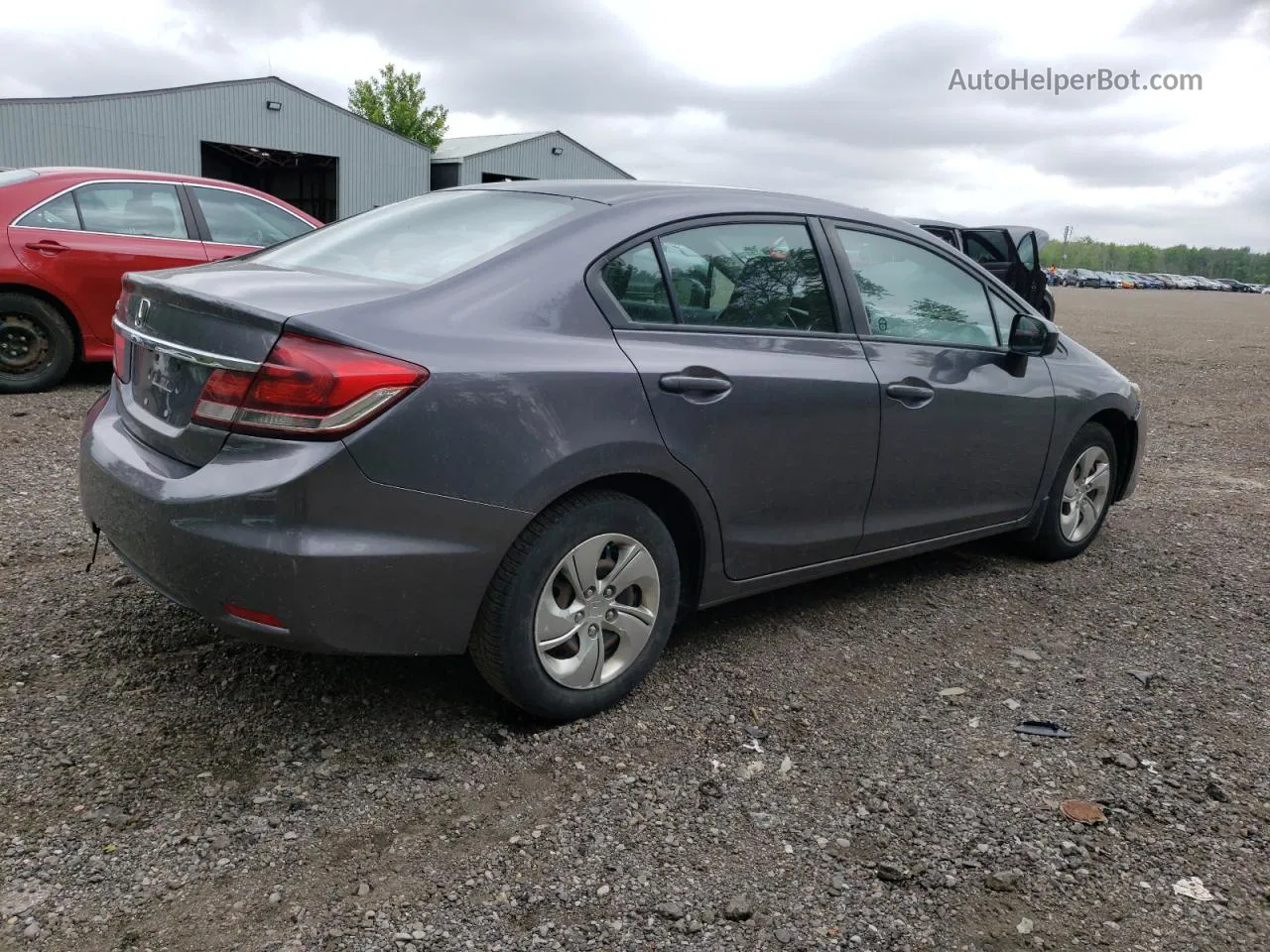 2015 Honda Civic Lx Gray vin: 2HGFB2F41FH043553