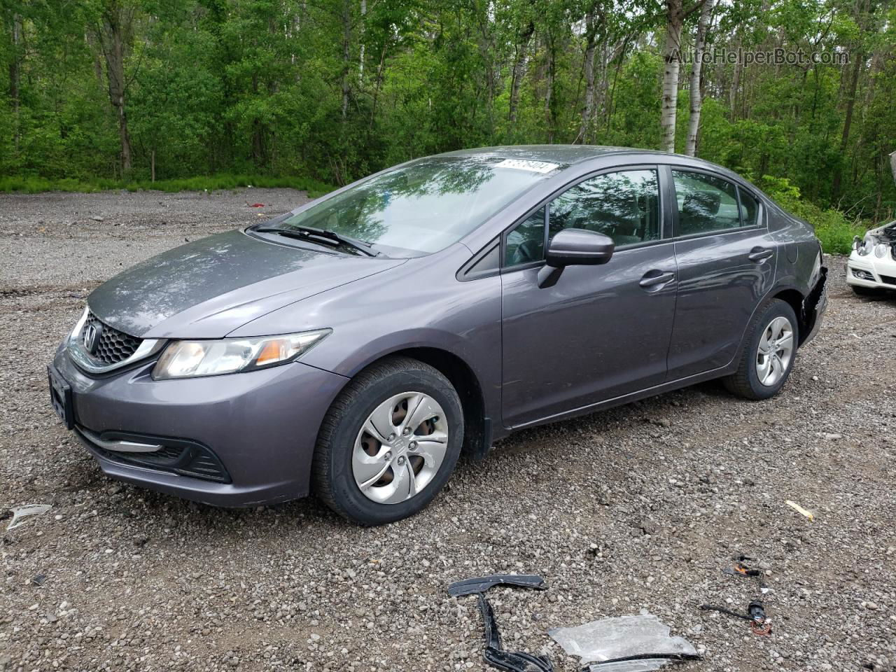 2015 Honda Civic Lx Gray vin: 2HGFB2F41FH043553