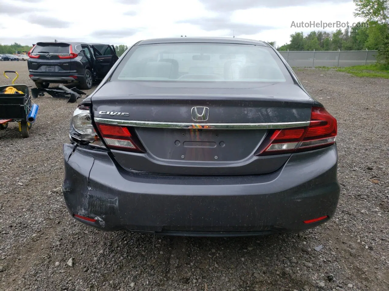 2015 Honda Civic Lx Gray vin: 2HGFB2F41FH043553