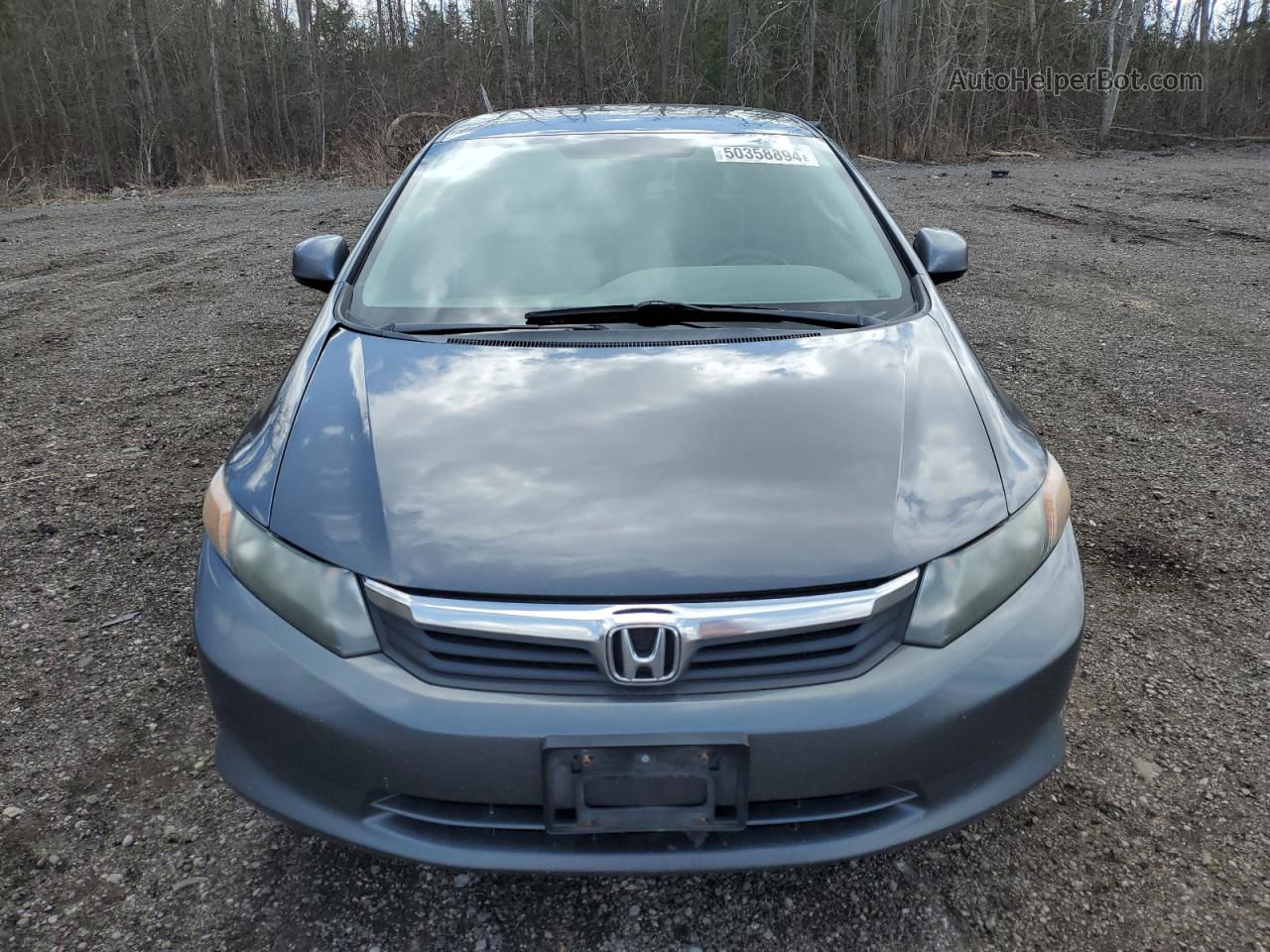 2012 Honda Civic Lx Gray vin: 2HGFB2F44CH057796