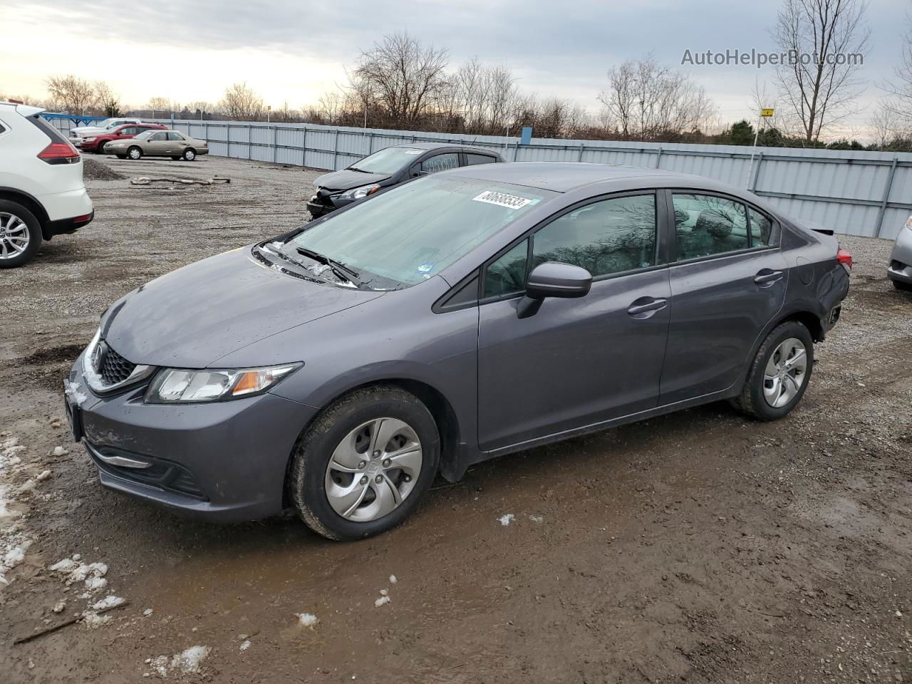 2015 Honda Civic Lx Серый vin: 2HGFB2F4XFH021423