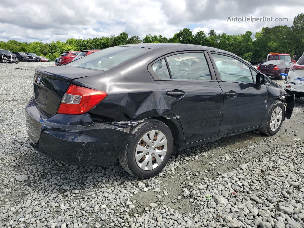 2012 Honda Civic Lx Black vin: 2HGFB2F50CH501362