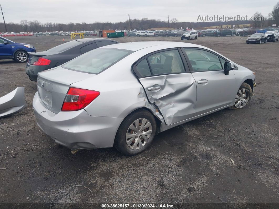 2012 Honda Civic Lx Silver vin: 2HGFB2F50CH520946